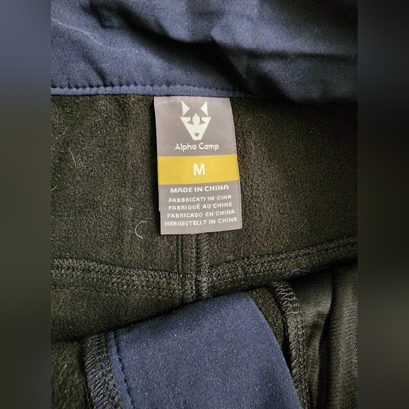 $79 NWT Men M Alpha Camp Travel Pants Water Wind Resistant Fleece Lined Hiking - Picture 7 of 14